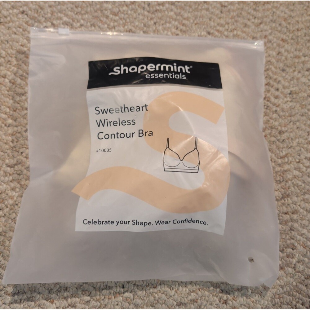 Shapermint Essentials Sweetheart Wireless Contour Bra XL Beige Comfort #10035